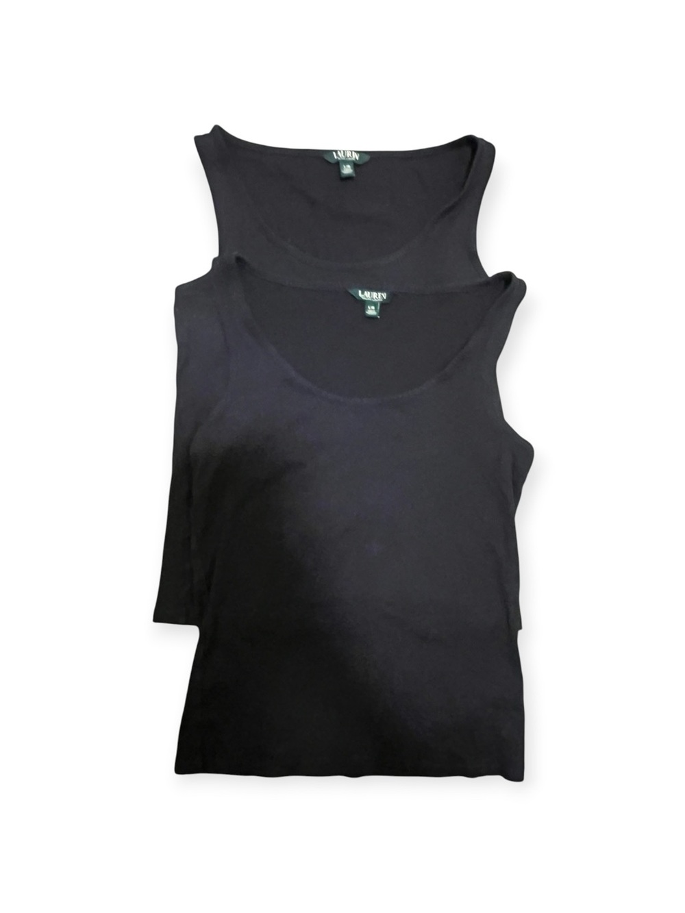 Ralph Lauren Cotton Black Tank Tops - 2 Pack Size Large